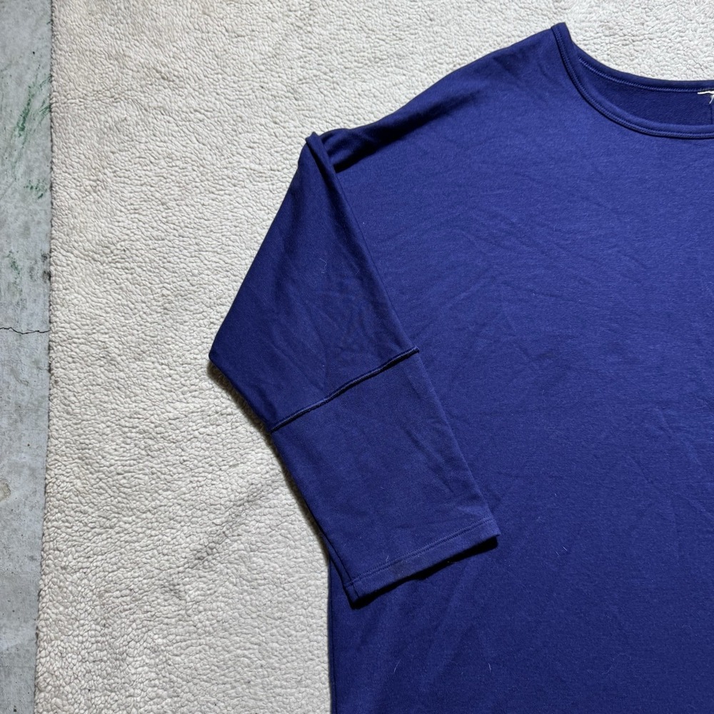 Spanx Sweatshirt Womens 1X Blue Dolman Sleeve Oversized Relaxed Boyfriend Top - Picture 7 of 12